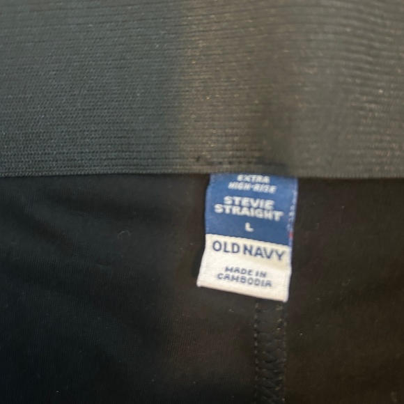 Old Navy Extra High-Waisted Stevie Straight Pants – Size Large – Black – EUC - Picture 9 of 10